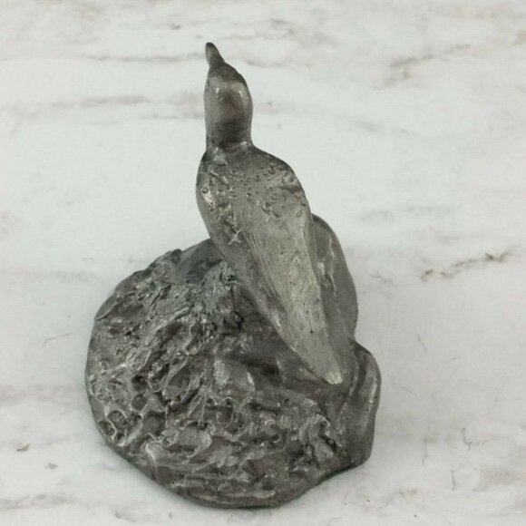 Vintage Seagull Bird Pewter Figurine Miniature Collectible Sea Maritime - Picture 4 of 9